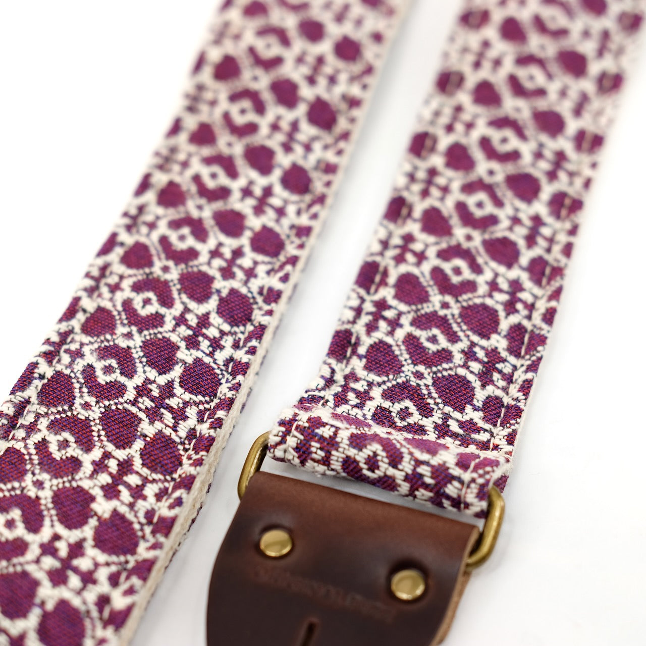 Floral Guitar Strap in Foxglove