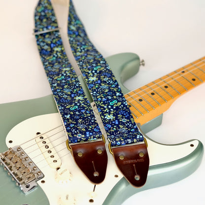 Floral Guitar Strap in Montagu Square