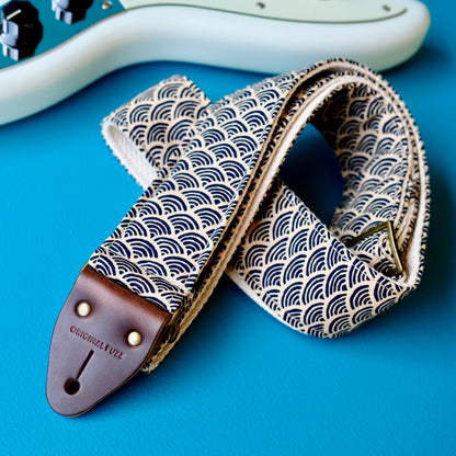 Japanese printed cotton handmade guitar strap from Nashville.