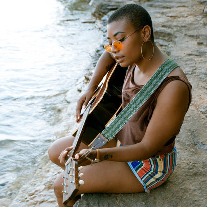 Handwoven Guitar Strap in DEN