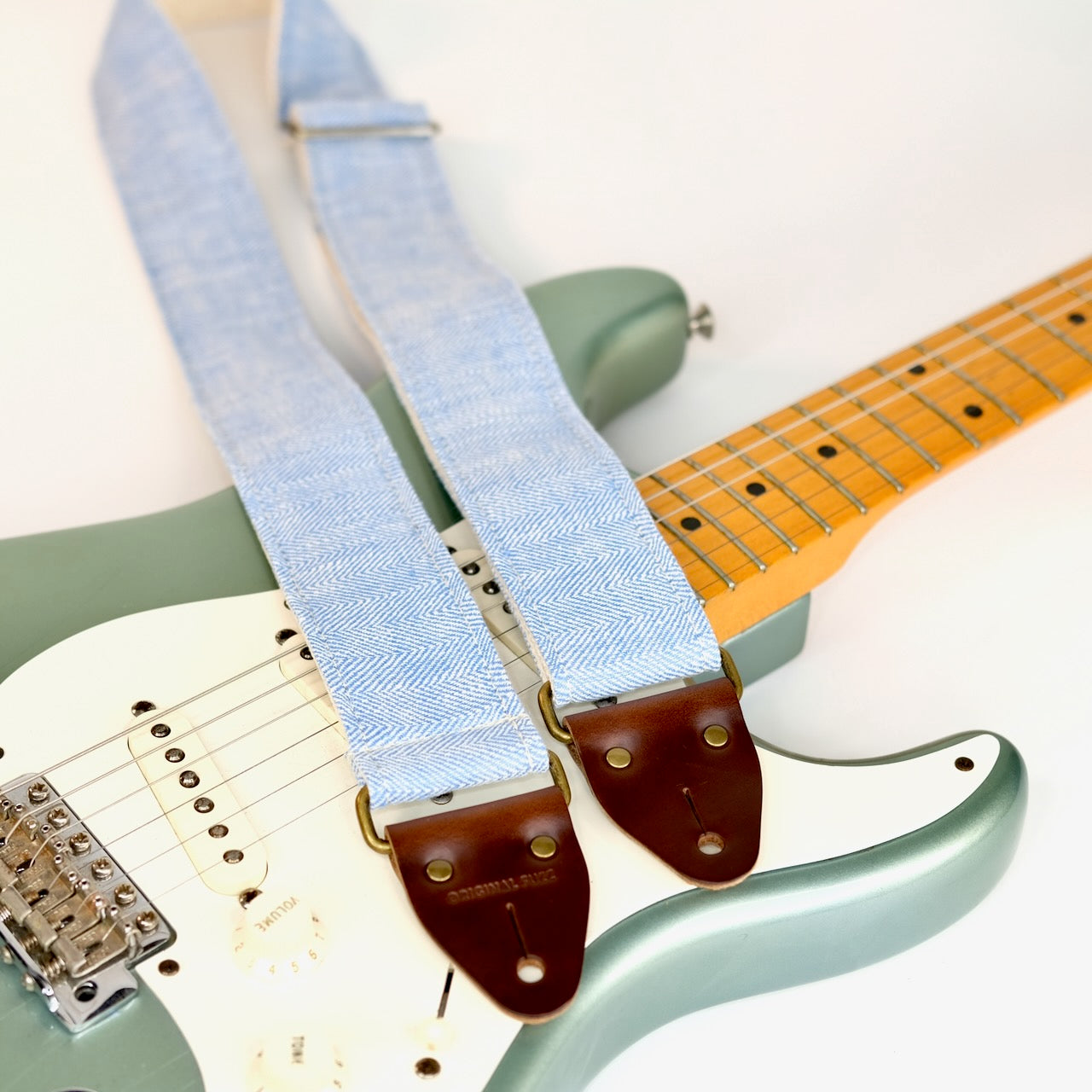 Herringbone Guitar Strap in Topaz