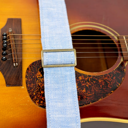 Herringbone Guitar Strap in Topaz