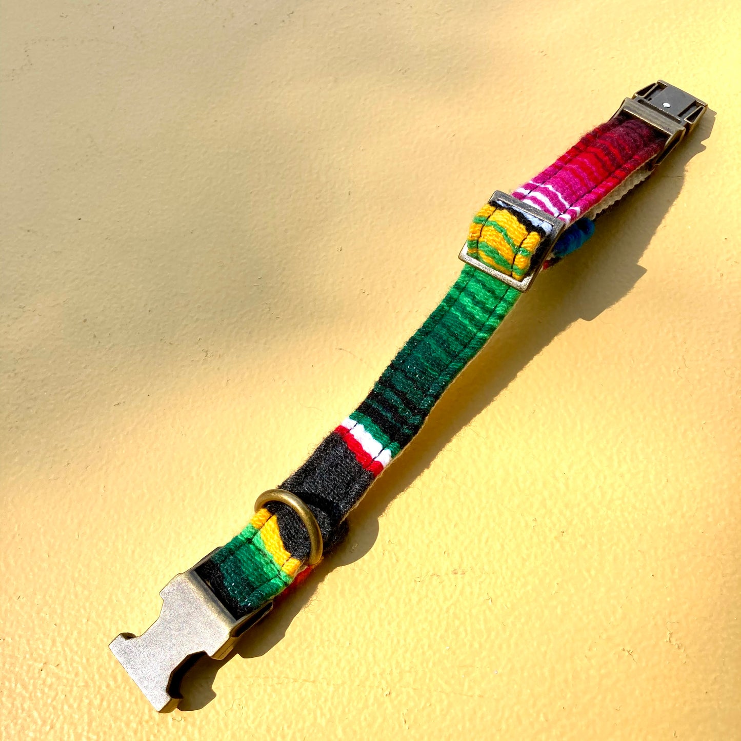Small Serape Dog Collar in Dark Gray Serape