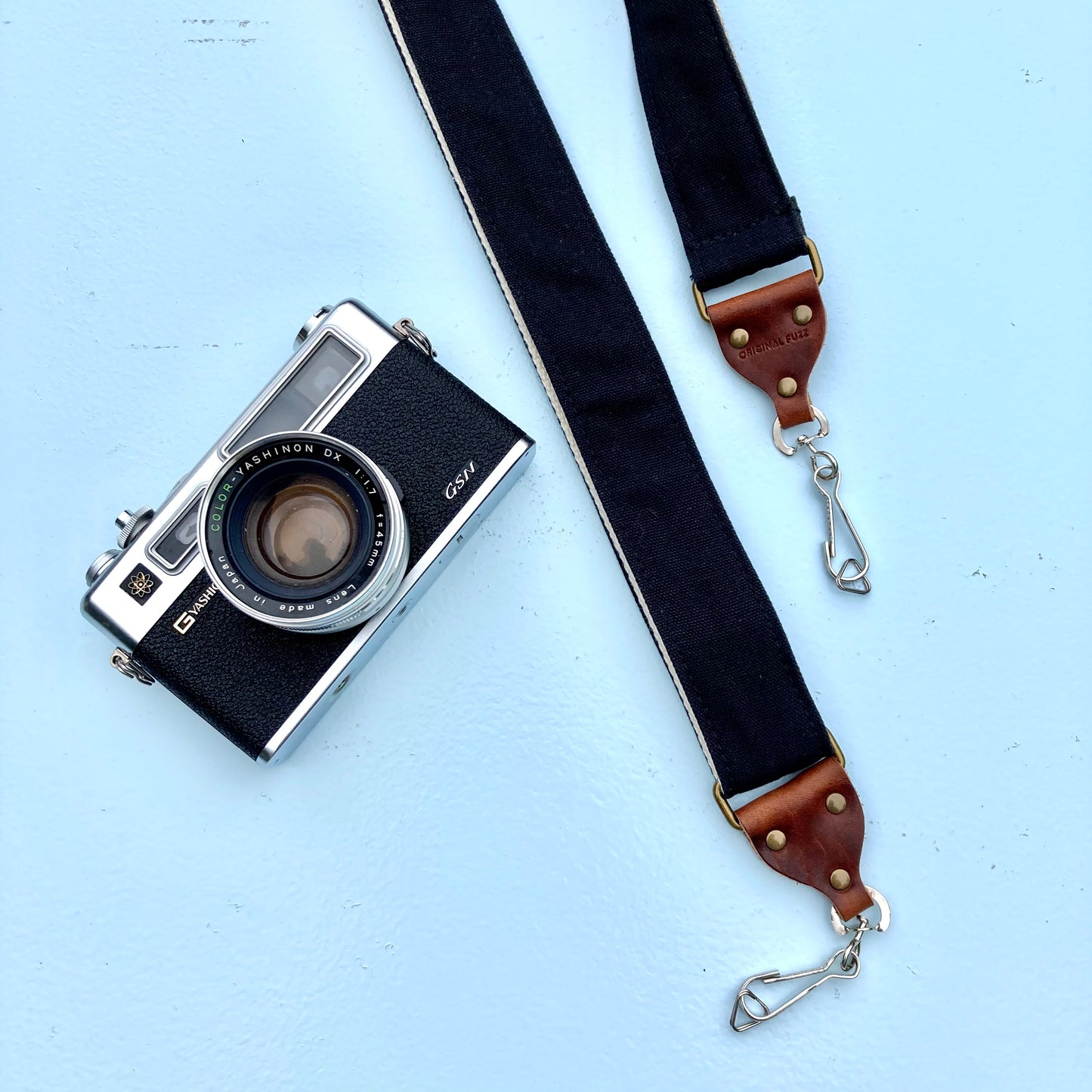 Skinny Canvas Camera Strap in Black