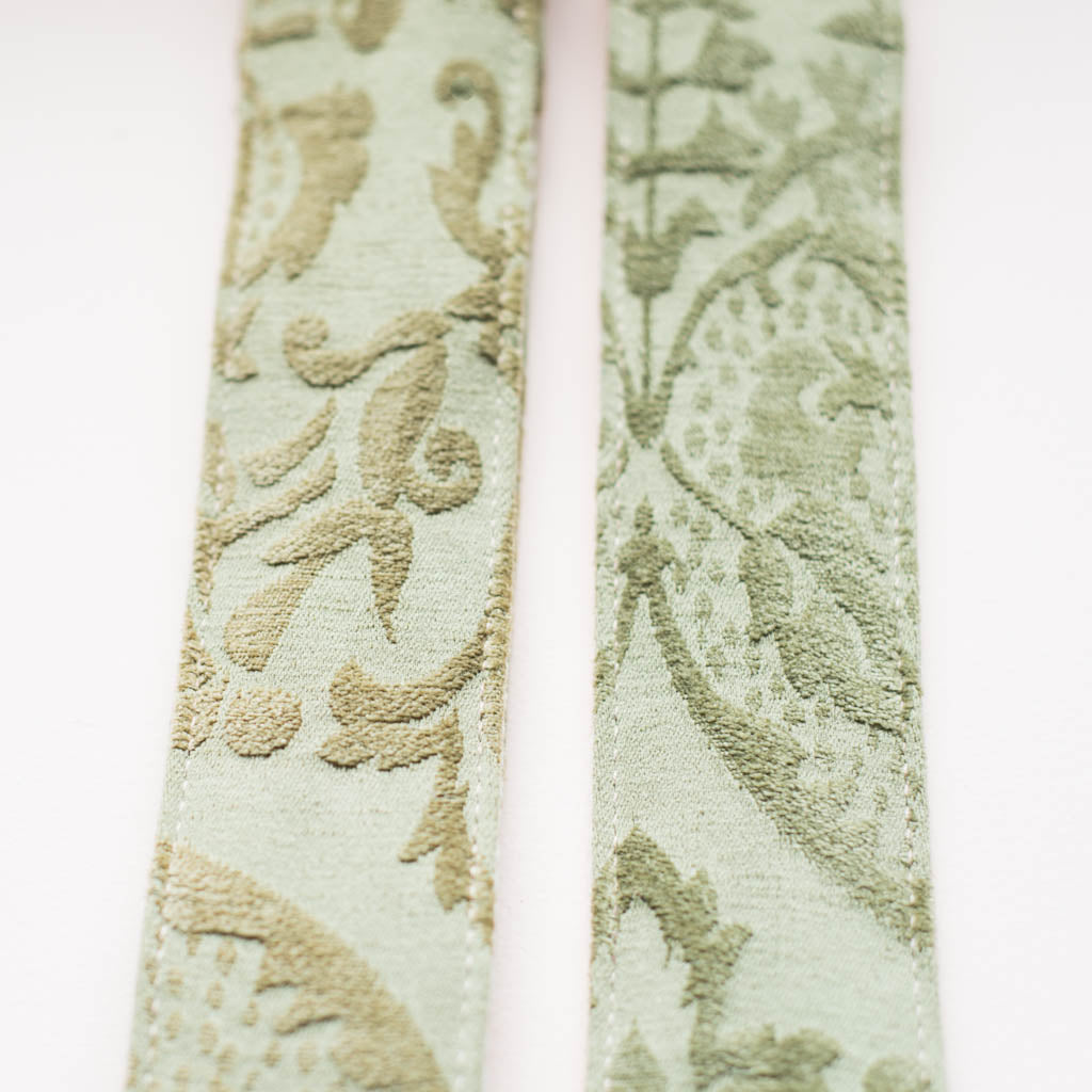 sage green vintage guitar strap by original fuzz