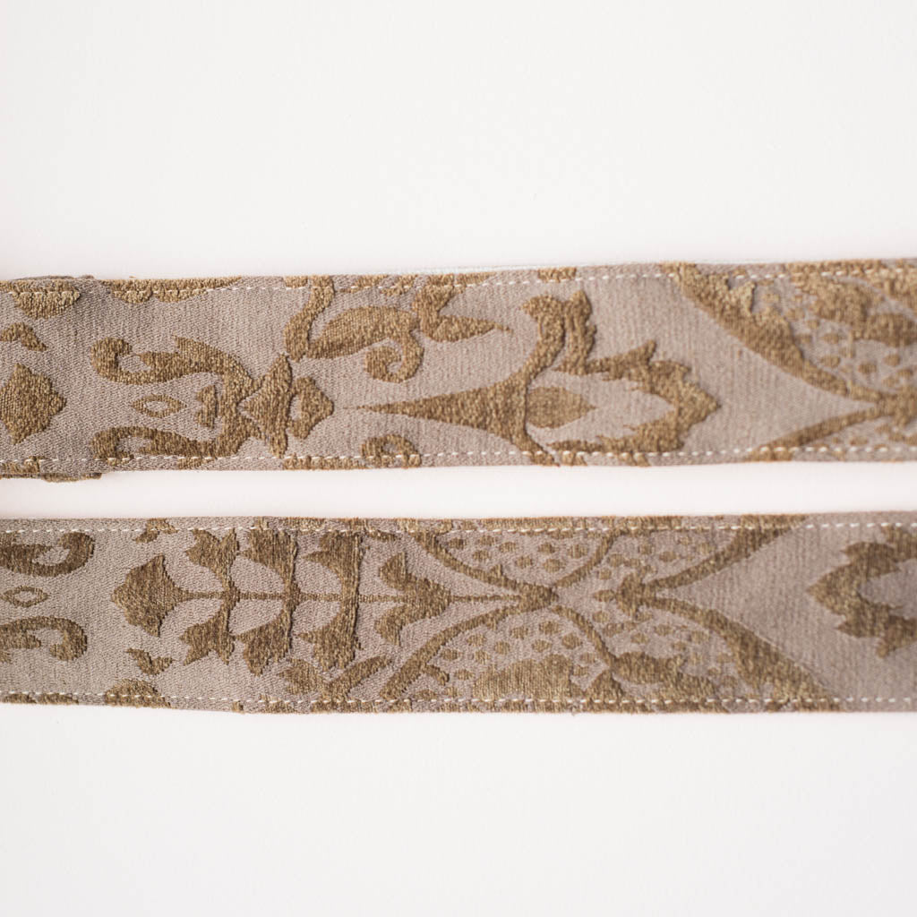 light brown embroidered vintage style camera strap by original fuzz