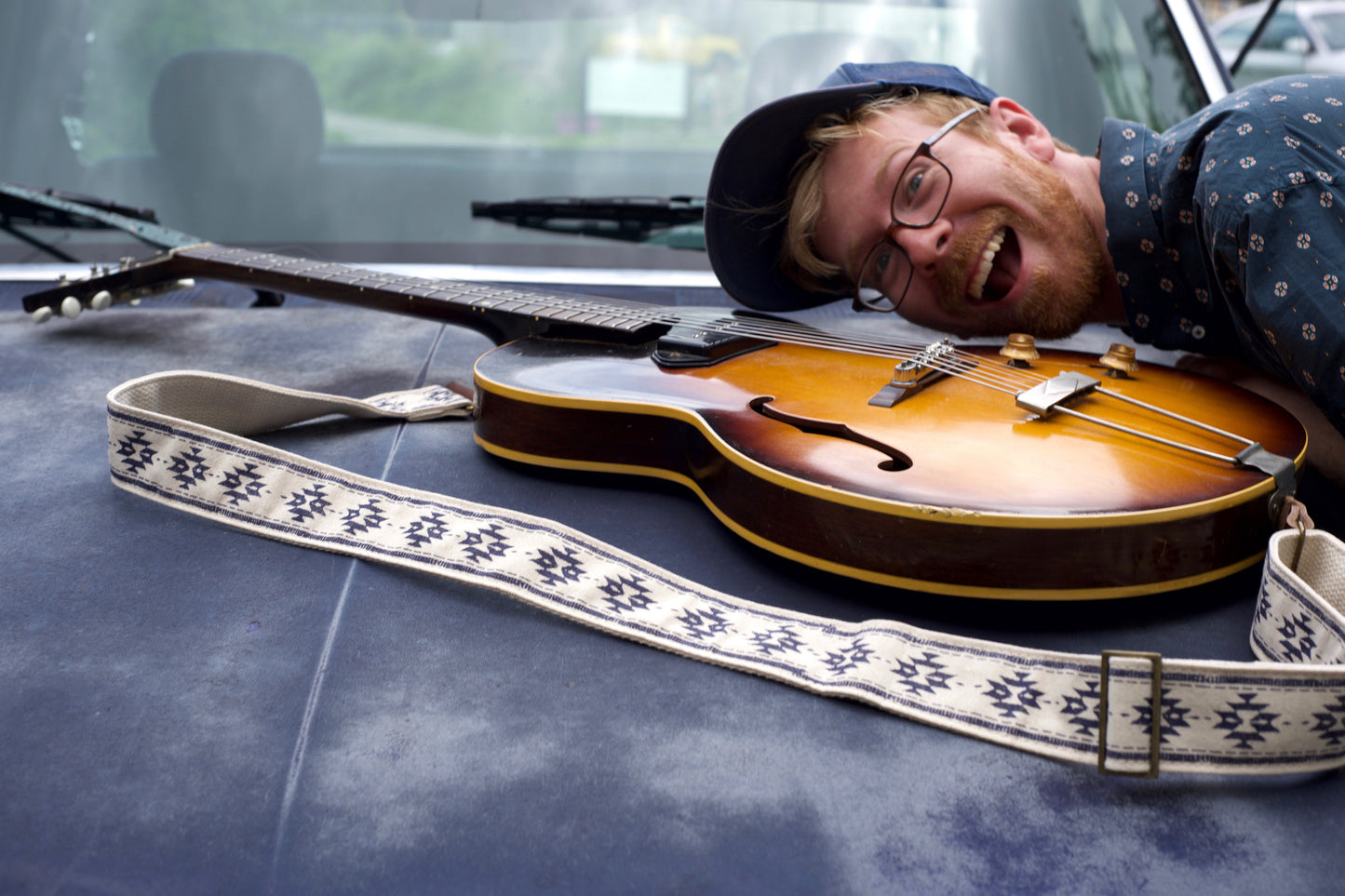 Silkscreen Guitar Strap in Reed Turchi