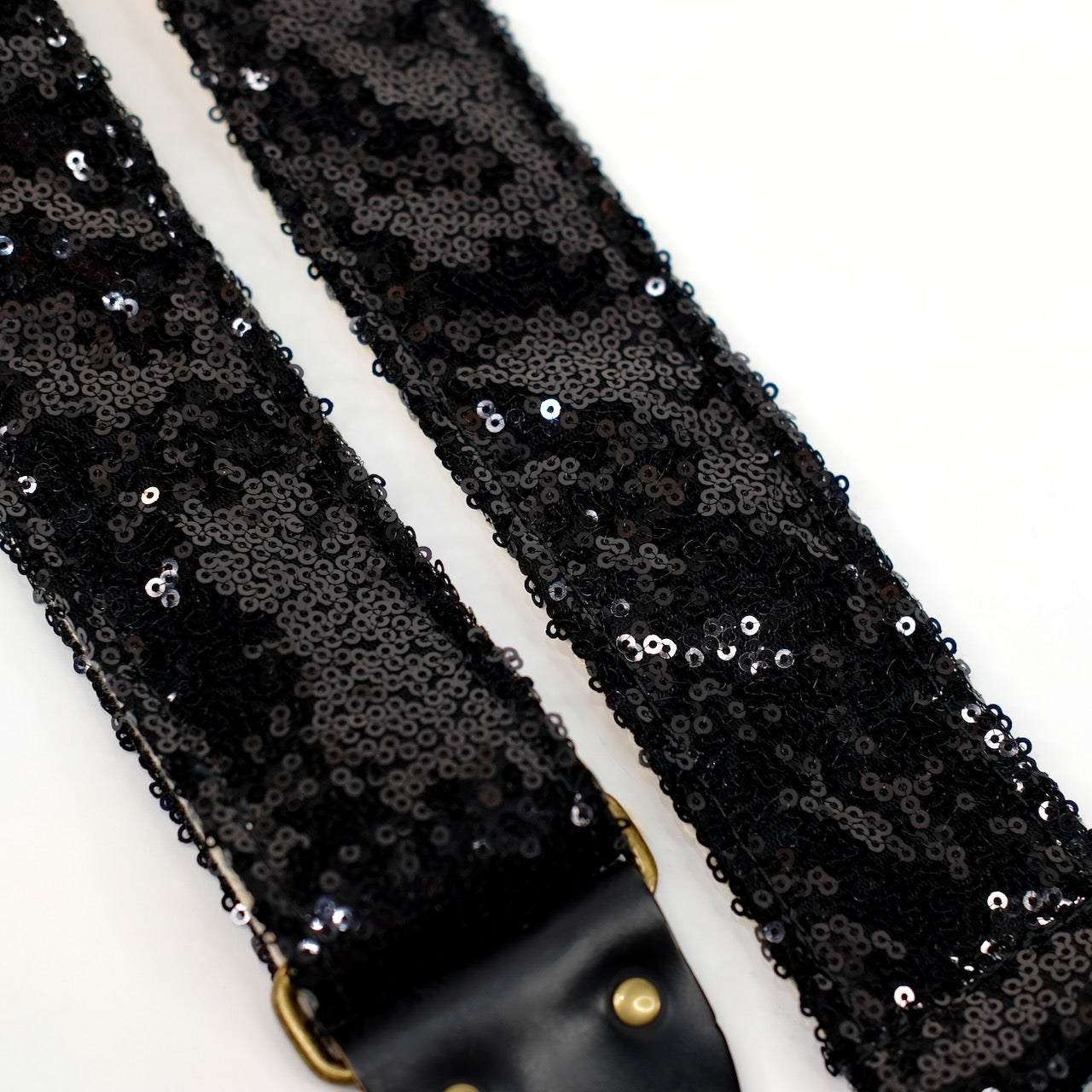 Sequin Guitar Strap in Black