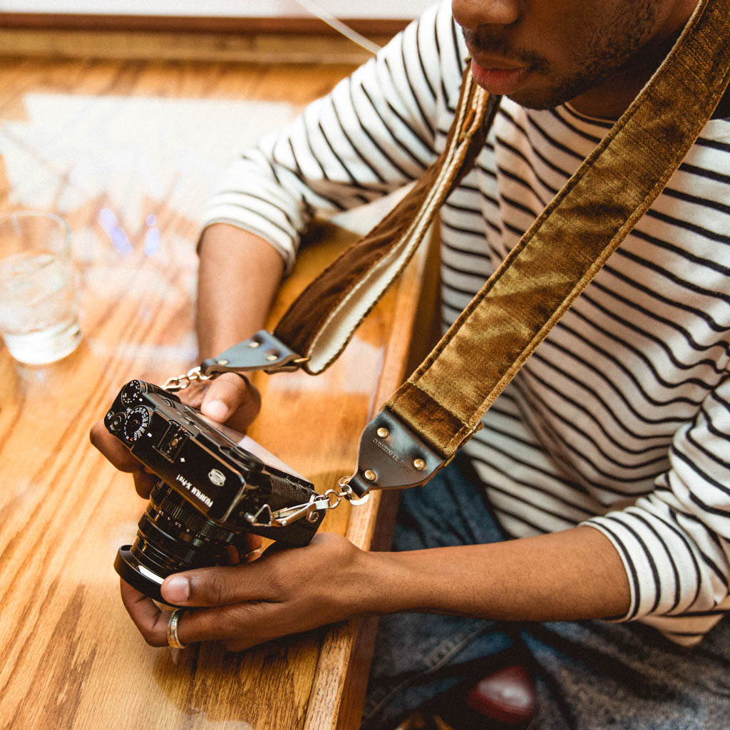 Velvet Camera Strap in Nolita