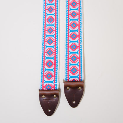 Detail of the vintage guitar strap in Academy Street